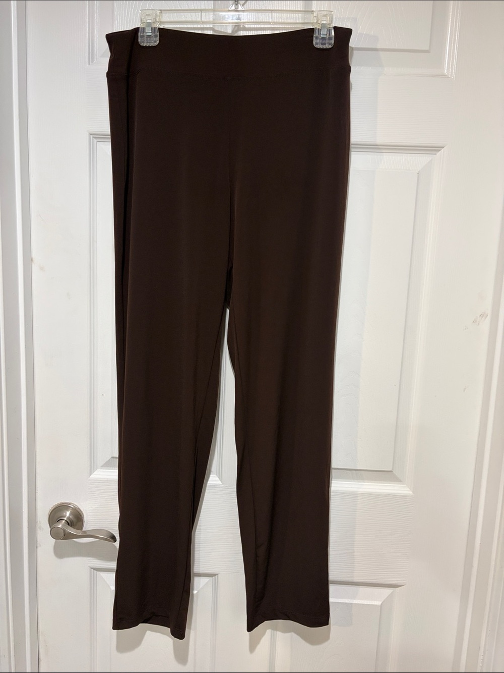 SUSAN GRAVER Dark Brown Silky Feel Leggings